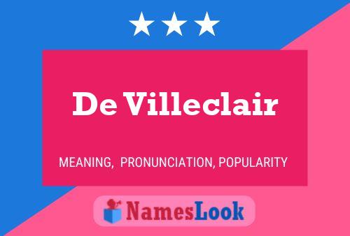 De Villeclair 名字海报