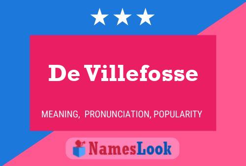 De Villefosse 名字海报