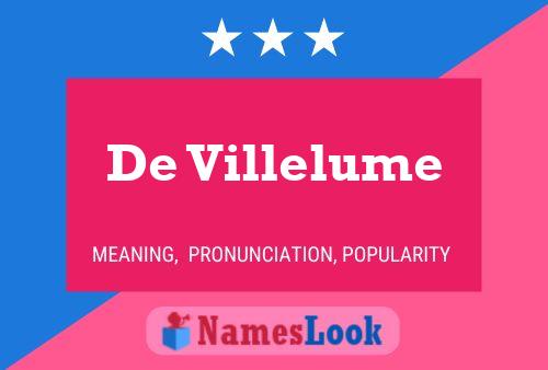 De Villelume 名字海报