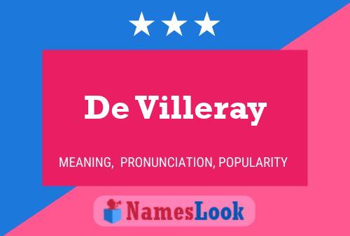 De Villeray 名字海报