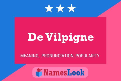 De Vilpigne 名字海报