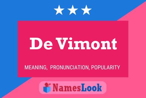 De Vimont 名字海报