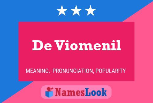 De Viomenil 名字海报