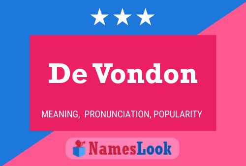 De Vondon 名字海报