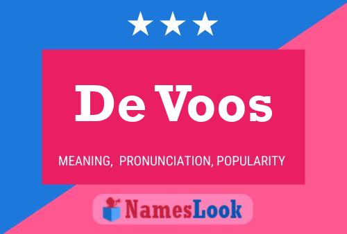 De Voos 名字海报