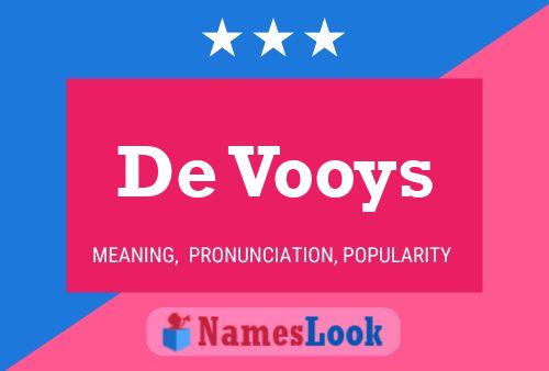 De Vooys 名字海报