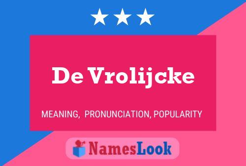 De Vrolijcke 名字海报