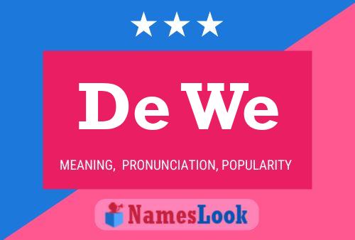 De We 名字海报