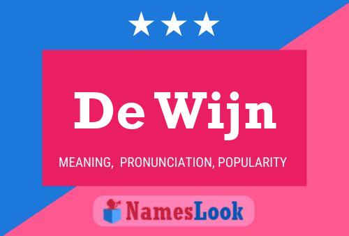 De Wijn 名字海报