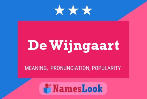 De Wijngaart 名字海报