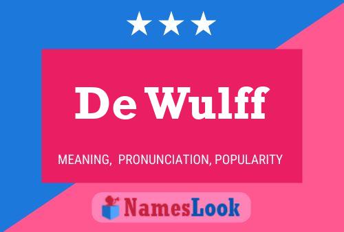 De Wulff 名字海报