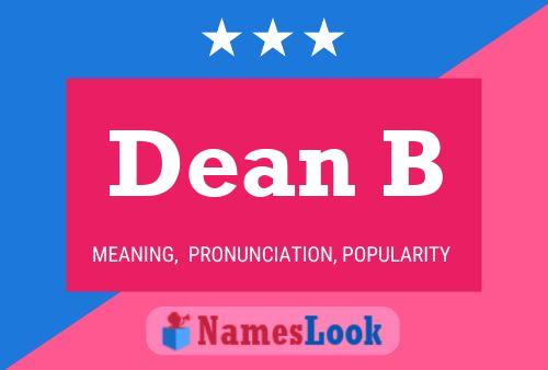 Dean B 名字海报