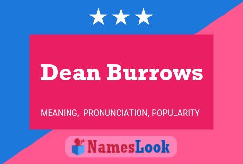 Dean Burrows 名字海报