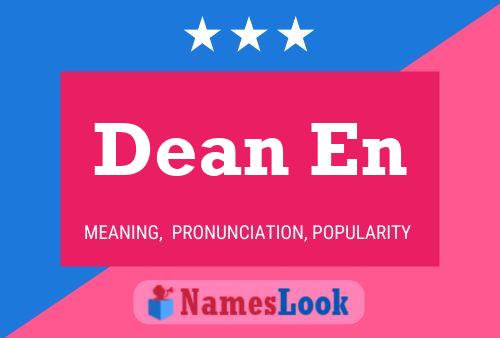 Dean En 名字海报