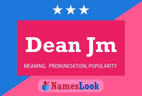 Dean Jm 名字海报