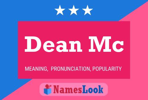 Dean Mc 名字海报