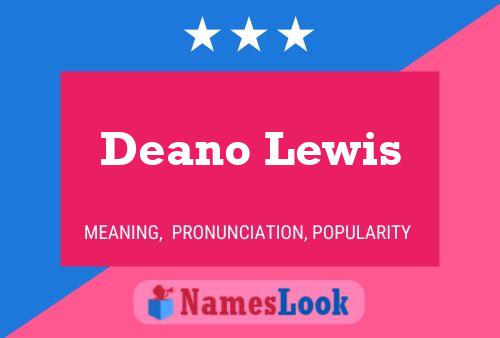 Deano Lewis 名字海报