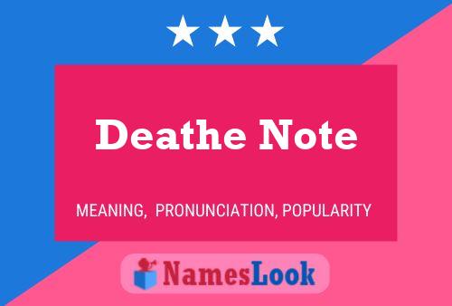 Deathe Note 名字海报