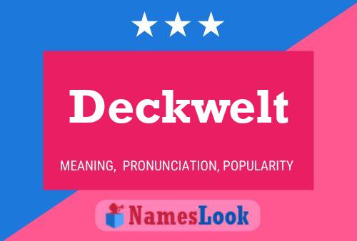 Deckwelt 名字海报