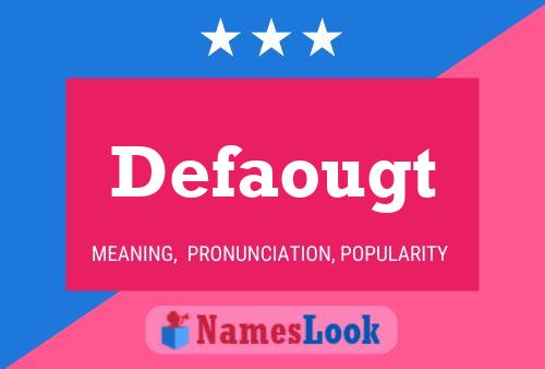 Defaougt 名字海报