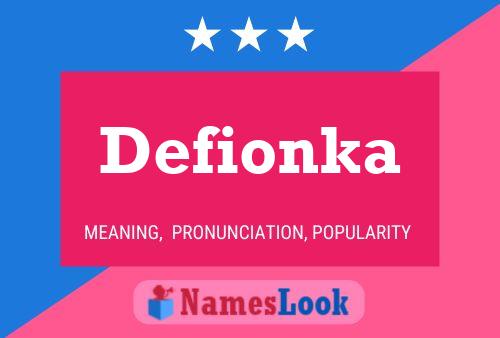 Defionka 名字海报