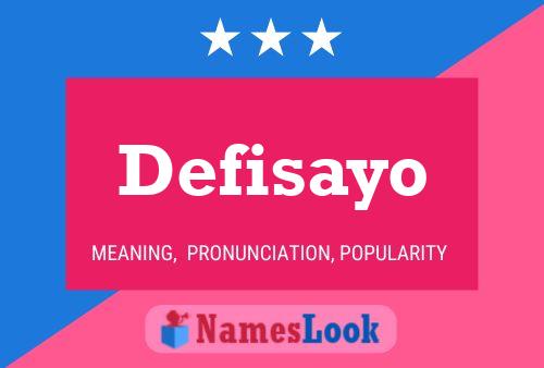 Defisayo 名字海报