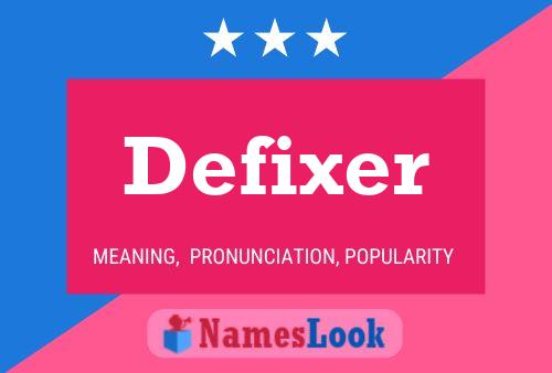 Defixer 名字海报