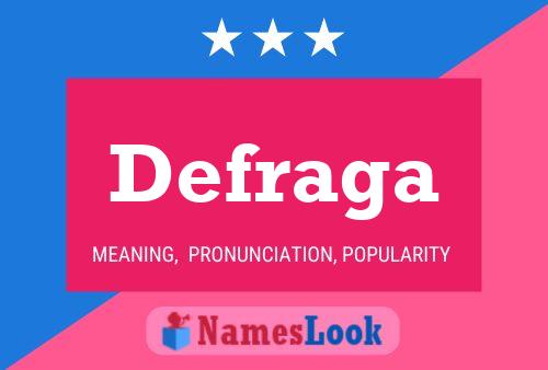 Defraga 名字海报