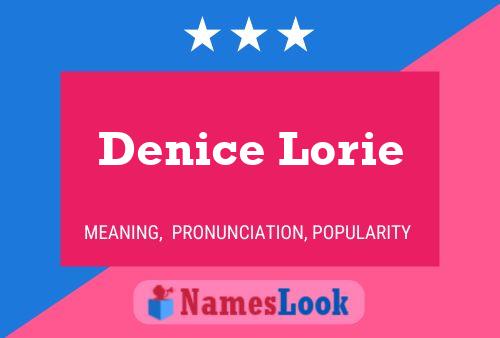 Denice Lorie 名字海报