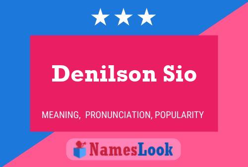 Denilson Sio 名字海报