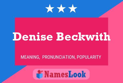 Denise Beckwith 名字海报