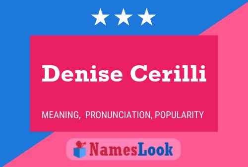 Denise Cerilli 名字海报