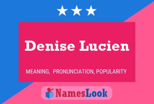 Denise Lucien 名字海报