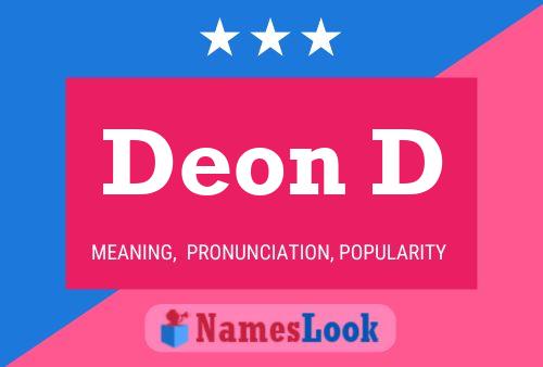 Deon D 名字海报