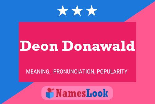 Deon Donawald 名字海报