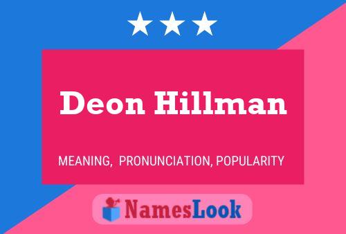 Deon Hillman 名字海报