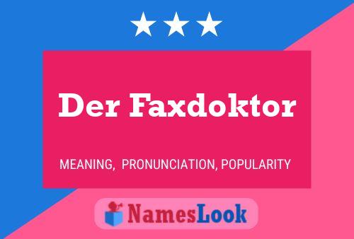 Der Faxdoktor 名字海报