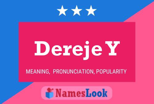 Dereje Y 名字海报