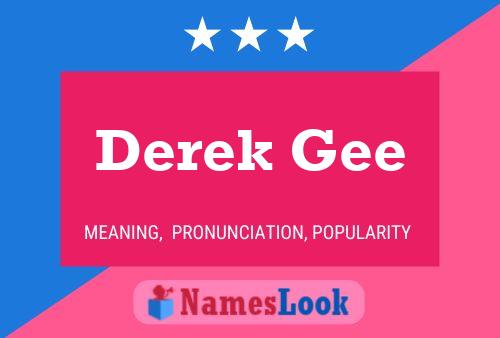 Derek Gee 名字海报