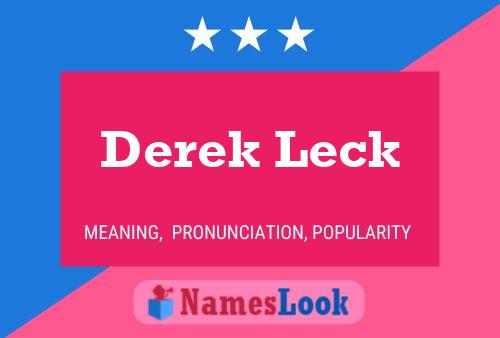 Derek Leck 名字海报