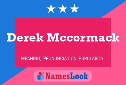 Derek Mccormack 名字海报