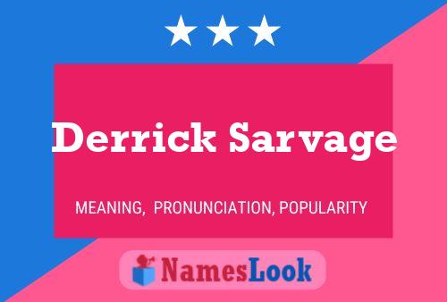 Derrick Sarvage 名字海报