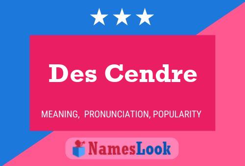 Des Cendre 名字海报