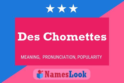 Des Chomettes 名字海报