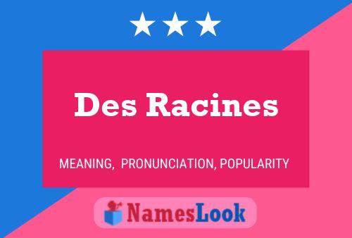 Des Racines 名字海报