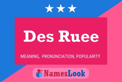 Des Ruee 名字海报