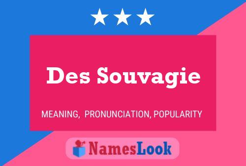 Des Souvagie 名字海报