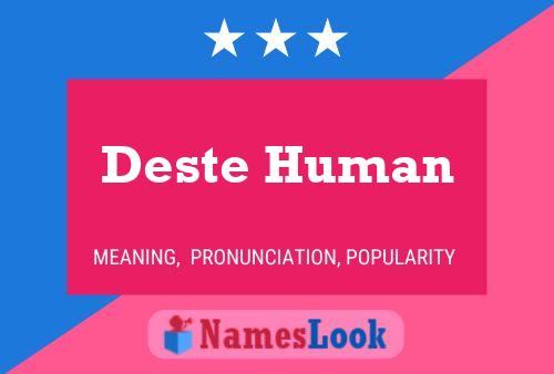 Deste Human 名字海报