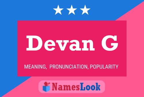 Devan G 名字海报