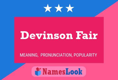 Devinson Fair 名字海报